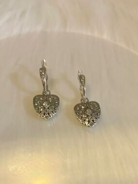 Brighton Mumtaz Heart Earrings Rare Find